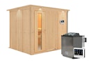 Vorschaubild Karibu Sauna Gobin mit Fronteinstieg 68 mm inkl. gratis Saunaofen im Wert von 599,99 €