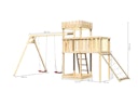 Vorschaubild Akubi Kinderspielturm Ritterburg Löwenherz inkl. Doppelschaukelanbau, Anbauplattform und Netzrampe
