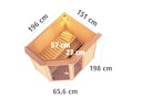 Vorschaubild Karibu Sauna Fiona 1 mit Eckeinstieg 68 mm inkl. gratis Saunaofen im Wert von 599,99 €