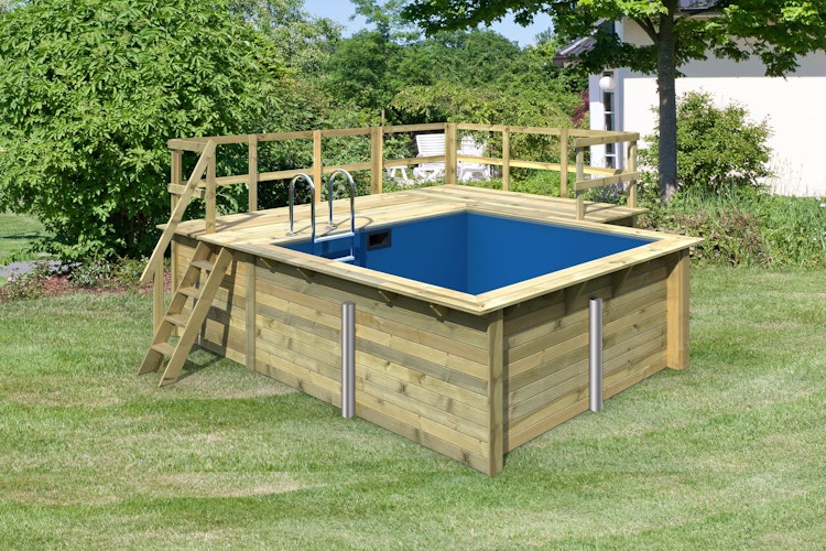 Karibu Rechteck Pool Gr. 1 - 350 x 320 cm - kesseldruckimprägniert