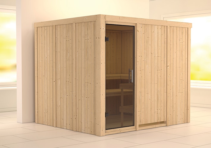 Karibu Sauna Gobin mit Fronteinstieg 68 mm