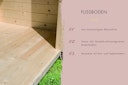 Vorschaubild Karibu Saunahaus Fasssauna Quadro 1 Plus - 38 mm inkl. gratis Saunaofen im Wert von 599,99 €