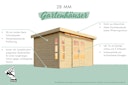 Karibu Premium Gartenhaus Kastorf 6/7 mit Fensterecke - inkl. 320 cm Anbaudach - 28 mm
