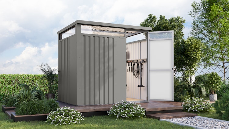 Karibu Metall Gartenhaus Osten (Østen) inkl. gratis Metallbox im Wert von 349,99 €
