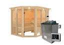 Vorschaubild Karibu Sauna Ainur 3 Superior mit Eckeinstieg 68 mm inkl. gratis Saunaofen im Wert von 599,99 €