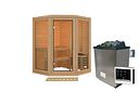 Vorschaubild Karibu Sauna Yuma - Massivholzsauna mit Eckeinstieg 38 mm