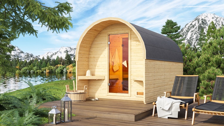 Karibu Gartensauna/Saunafass Fasshaus 3 inkl. gratis Saunaofen im Wert von 599,99 €