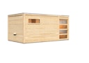 Vorschaubild Karibu Gartensauna Saunahaus Hygge inkl. Vorraum, naturbelassen inkl. gratis Saunaofen im Wert von 599,99 €