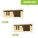 Vorschaubild Karibu Woodfeeling Gartenhaus Askola 2/3/3,5/4/5 m. 240 cm Schleppdach/Seiten- und Rückwand