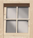 Karibu Dreh-/ Kippfenster für 28 mm Häuser und Carports 69 x 79 cm
