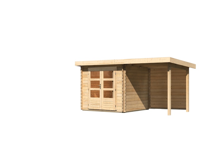 Karibu Woodfeeling Gartenhaus Bastrup 2 naturbelassen - 28 mm