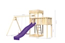 Vorschaubild Akubi Kinderspielturm Ritterburg Löwenherz inkl. Wellenrutsche, Doppelschaukelanbau und Anbauplattform