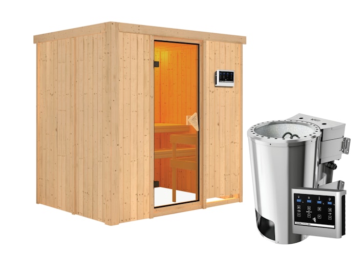 Karibu Sauna Fanja - 68 mm Systemsauna - 230 Volt Plug & Play