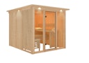 Vorschaubild Karibu Sauna Askja Superior mit Fronteinstieg 68 mm inkl. gratis Saunaofen im Wert von 599,99 €