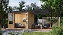 Karibu Metall-Holzgartenhaus Hybridhaus Jupiter A/B/C/D - 19 mm/0,5 mm