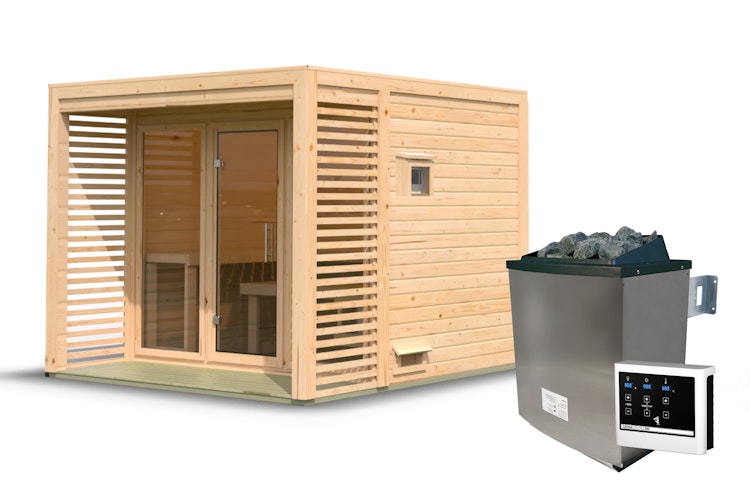 Karibu Gartensauna Saunahaus Angkor 3 inkl. gratis Saunaofen im Wert von 599,99 €