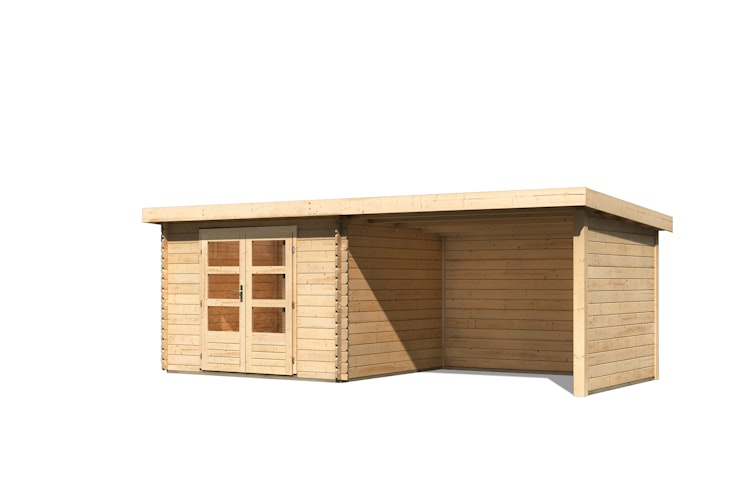 Karibu Woodfeeling Gartenhaus Bastrup 5 naturbelassen - 28 mm