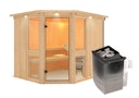 Vorschaubild Karibu Amelia 3 - Sauna mit Eckeinstieg 68 mm inkl. gratis Saunaofen im Wert von 599,99 €