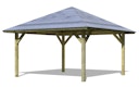 Vorschaubild Karibu 4-Eck Pavillon Holm 1/2 kesseldruckimprägniert