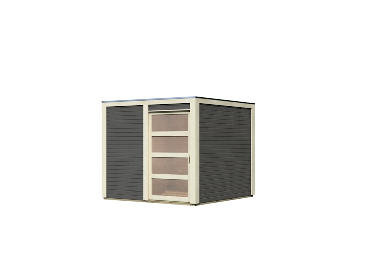 Karibu Gartenhaus Qubic 1 mit Schiebetür - 19 mm