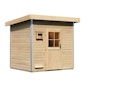 Vorschaubild Karibu Gartensauna Pultdach Saunahaus Norge naturbelassen inkl. gratis Saunaofen im Wert von 599,99 €