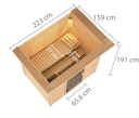 Vorschaubild Karibu Woodfeeling Sauna Selena - 38 mm Massivholz Aktionssauna inkl. gratis Saunaofen im Wert von 599,99 €