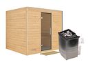 Vorschaubild Karibu Sauna Sonara - Massivholzsauna mit Fronteinstieg 38 mm inkl. gratis Saunaofen im Wert von 899,99€