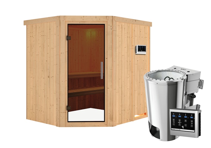 Karibu Sauna Lilja - 68 mm Systemsauna - 230 Volt Plug & Play