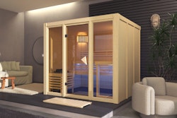 Karibu Sauna Avari 4 Superior mit Fronteinstieg 68 mm