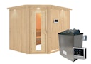 Vorschaubild Karibu Sauna Malin mit Eckeinstieg 68 mm inkl. gratis Saunaofen im Wert von 599,99 €