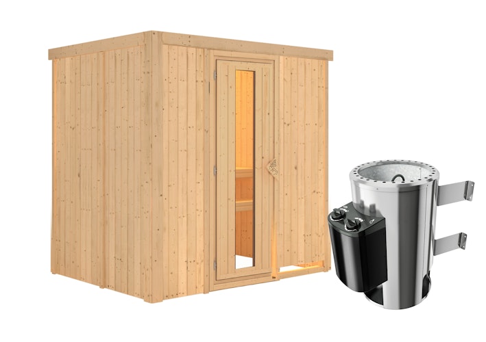 Karibu Sauna Fanja - 68 mm Systemsauna - 230 Volt Plug & Play