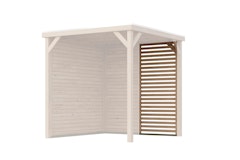 Karibu Lamellenwand halbe Breite für Pavillon CubecoZubehörbild