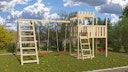 Vorschaubild Akubi Kinderspielturm Ritterburg Löwenherz inkl. Anbauplattform, Doppelschaukelanbau und Klettergerüst