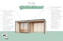 Vorschaubild Karibu Design Gartenhaus Saturn A/B mit Aluminium Schiebetüre & Blechpaket - 38 mm