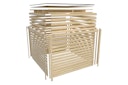 Karibu Gartenhaus Qubic 1 mit Schiebetür und 240 cm Anbaudach - 19 mm