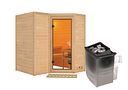 Vorschaubild Karibu Sauna Sahib 1-Massivholzsauna 38 mm-Fronteinstieg -Exklusivoptik