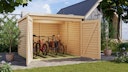 Karibu Fahrradgarage 3/4 inkl. Fahrradschienen (für 3 oder 4 Fahrräder) - 19 mm