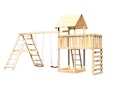 Vorschaubild Akubi Kinderspielturm Lotti inkl. Doppelschaukel, Klettergerüst, Anbauplattform und Kletterwand