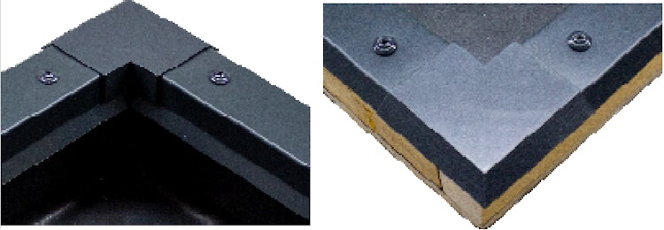 Eckwinkel für die Blendenabdeckungen Typ 1c 50 mm (4er Set 90°)