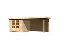 Vorschaubild Karibu Woodfeeling Gartenhaus Askola 2/3/3,5/4/5 mit 280 cm Schleppdach + Rückwand