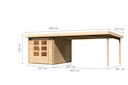 Vorschaubild Karibu Woodfeeling Gartenhaus Bastrup 4 naturbelassen - 28 mm