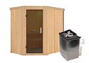 Vorschaubild Karibu Sauna Carin mit Eckeinstieg 68 mm