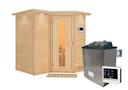 Vorschaubild Karibu Sauna Sahib 1-Massivholzsauna 38 mm-Fronteinstieg -Exklusivoptik inkl. gratis Saunaofen im Wert von 599,99 €