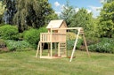 Vorschaubild Akubi Stelzenhaus Frieda mit Doppelschaukelanbau und Kletterwand