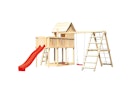 Vorschaubild Akubi Stelzenhaus Frieda mit Wellenrutsche, Doppelschaukelanbau, Klettergerüst und Anbauplattform