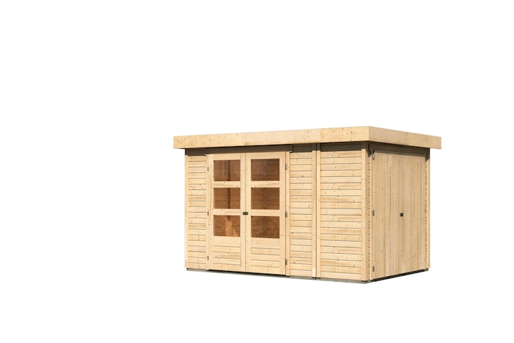 Karibu Woodfeeling Gartenhaus Retola 2/3/4/5/6 inkl. Anbauschrank - 19 mm