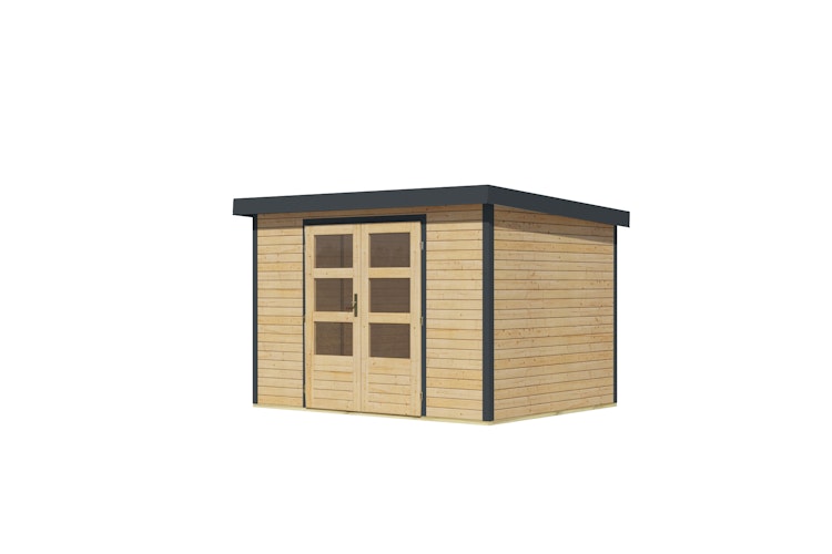 Karibu Metall-Holzgartenhaus Hybridhaus Jupiter A/B/C/D - 19 mm/0,5 mm