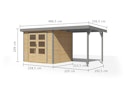 Karibu Metall-Holzgartenhaus Hybridhaus Jupiter A/B/C/D - 19 mm/0,5 mm