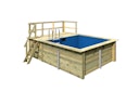 Vorschaubild Karibu Rechteck Pool Gr. 1 - 350 x 320 cm - kesseldruckimprägniert Sparset mit Filteranlage