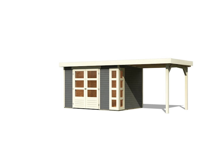 Karibu Woodfeeling Gartenhaus Kerko 3/4/5/6 mit 240 cm Schleppdach - 19 mm